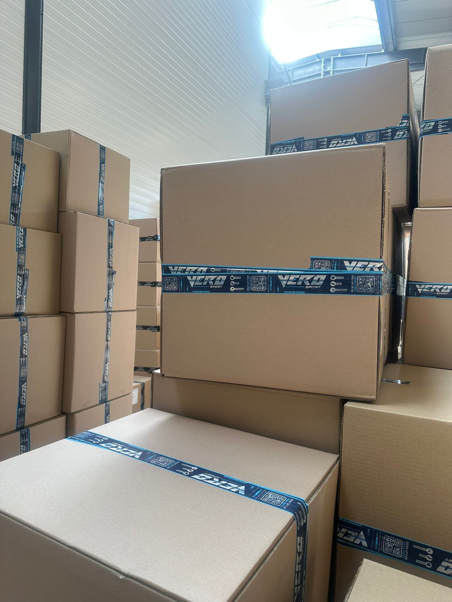 Packed orders ready for shipment